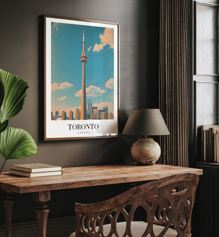 toronto-canada travel posters Artwork II placed on a Wall 