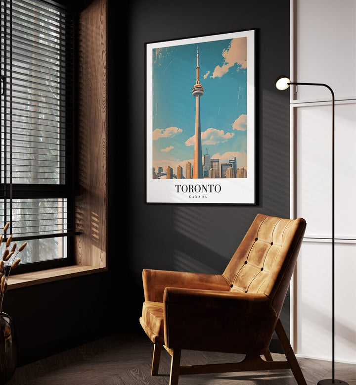 toronto-canada travel posters Artwork IV placed on a Wall 