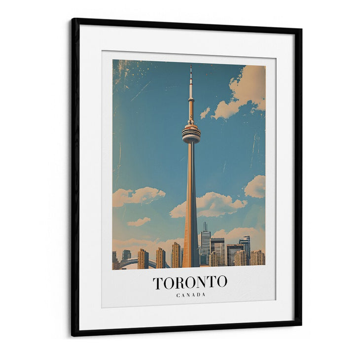 toronto-canada travel posters in Black Frame With Mount