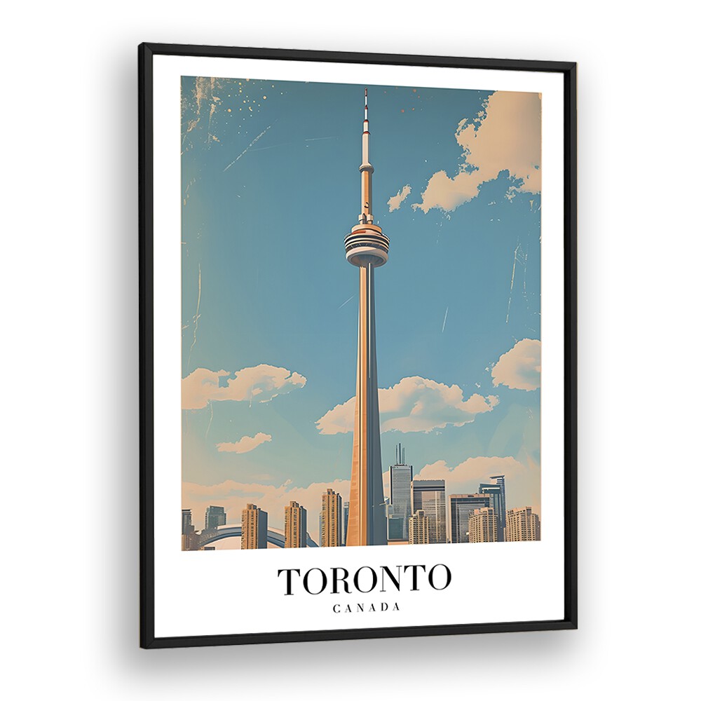 toronto-canada travel posters in Black Plain Frame