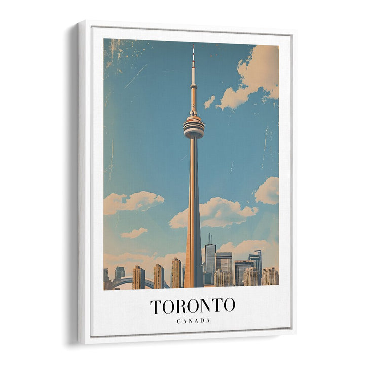 toronto-canada travel posters in White Floater Frame