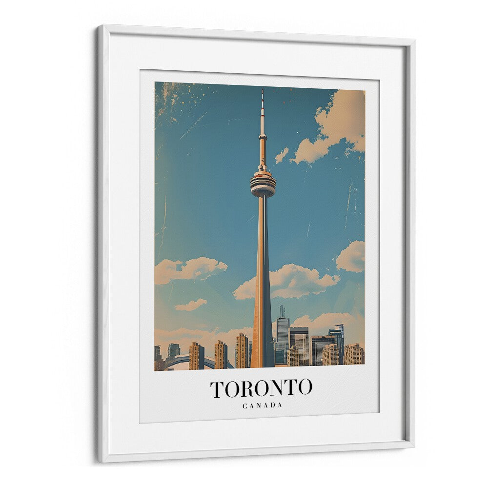 toronto-canada travel posters in White Frame With Mount