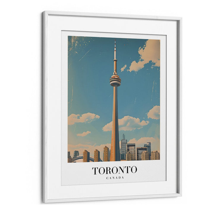 toronto-canada travel posters in White Frame With Mount