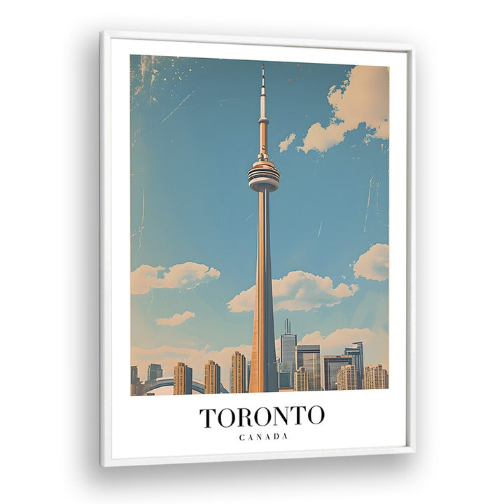 toronto-canada travel posters in White Plain Frame