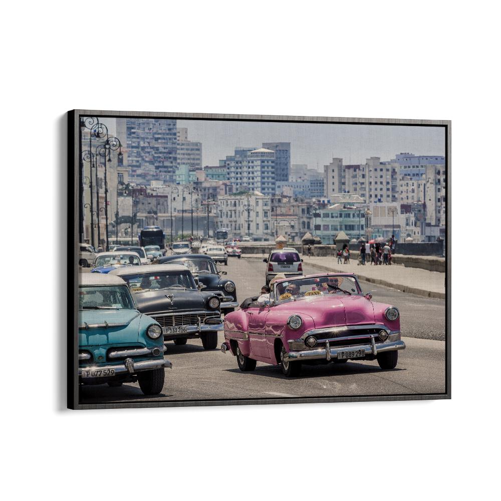 traffic on the malecone car poster in Black Floater Frame