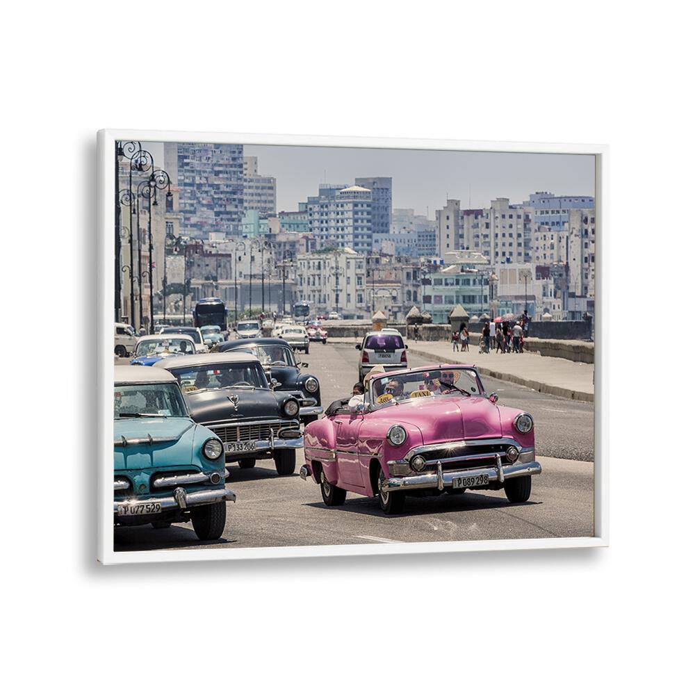 traffic on the malecone car poster in White Plain Frame