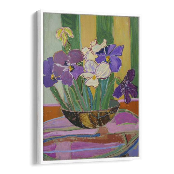 tranquil blossoms II electric wall art prints in White Floater Frame