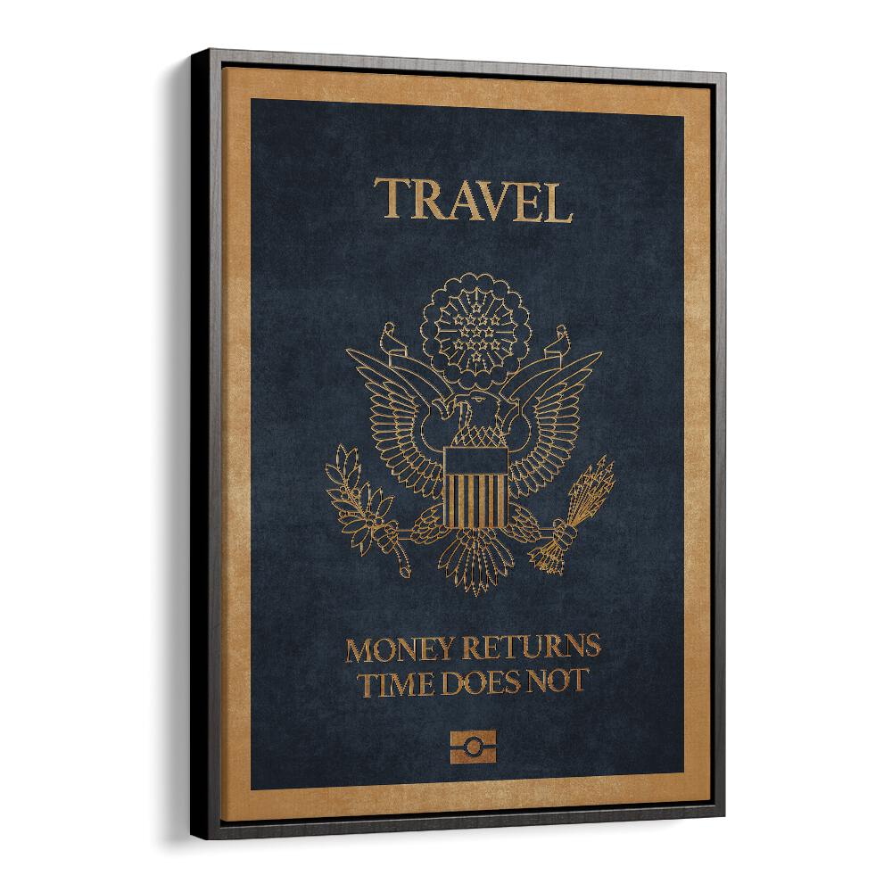 travel quote travel posters in Black Floater Frame