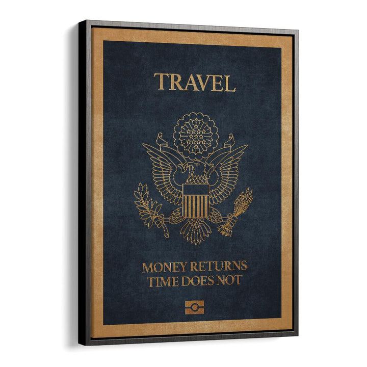 travel quote travel posters in Black Floater Frame