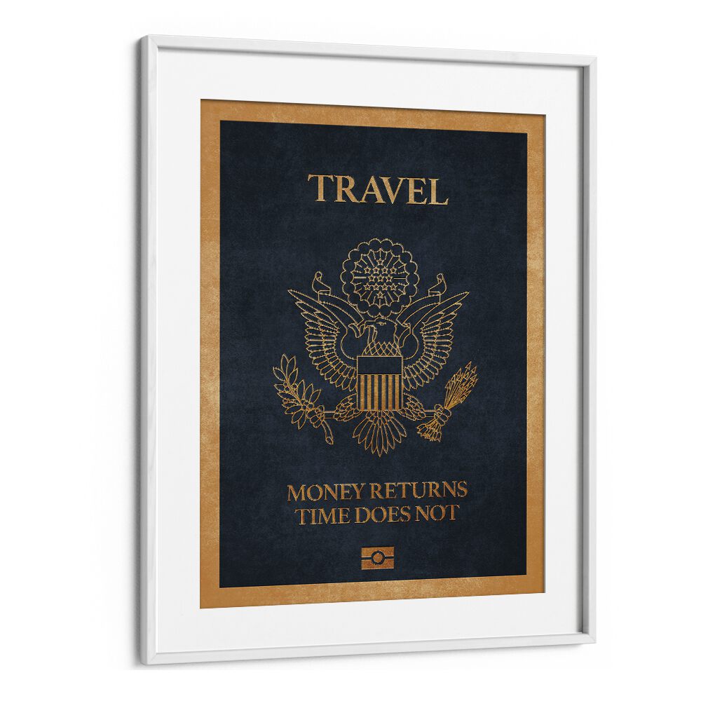 travel quote travel posters in White Frame With Mount