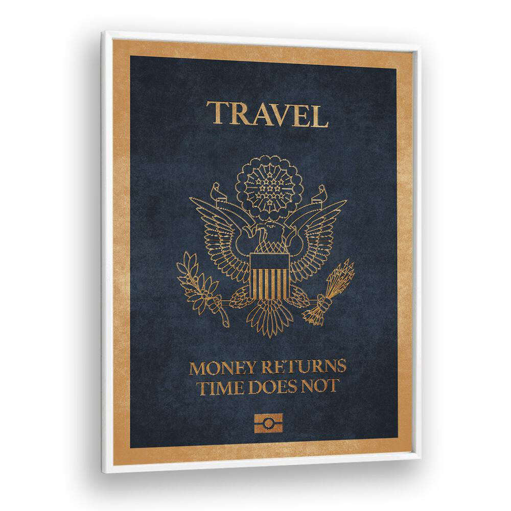 travel quote travel posters in White Plain Frame