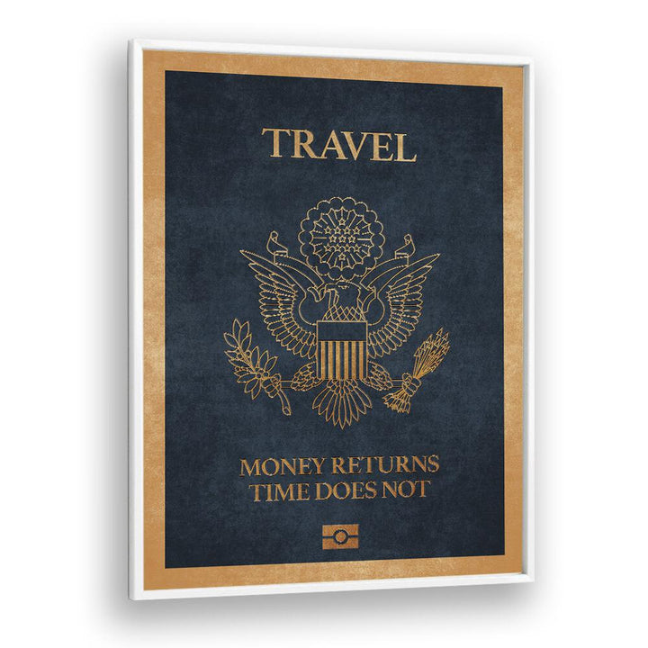 travel quote travel posters in White Plain Frame