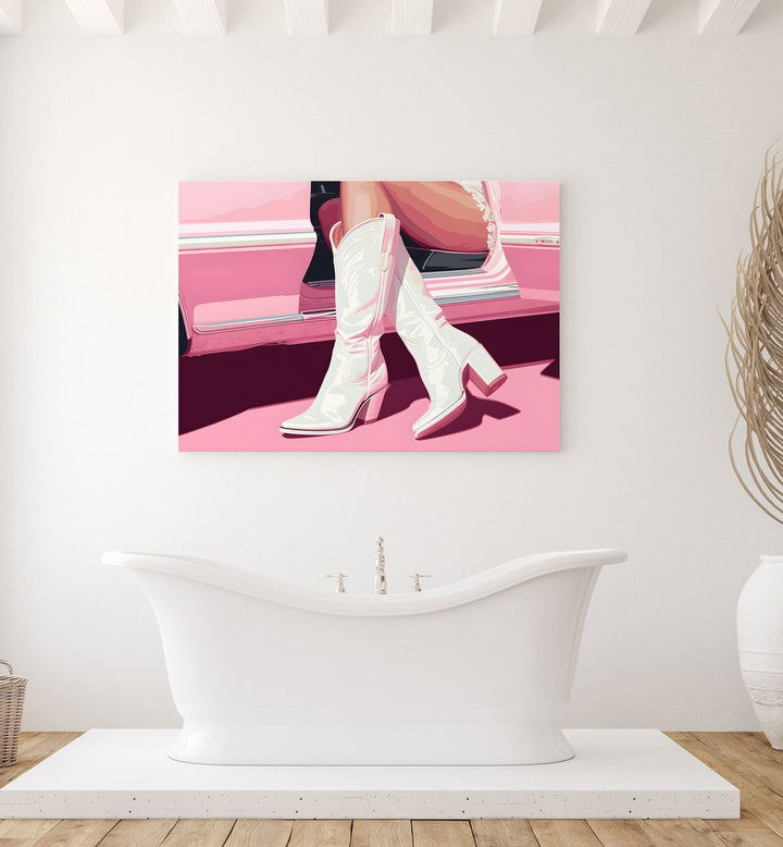 tthese boots are made for walking electric wall art prints Artwork III placed on a Wall 