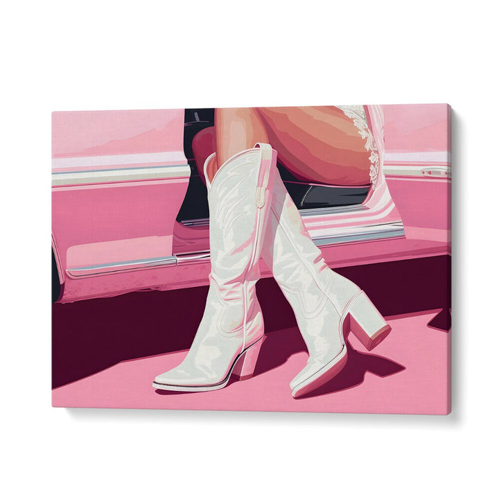 tthese boots are made for walking electric wall art prints in Gallery Wrap