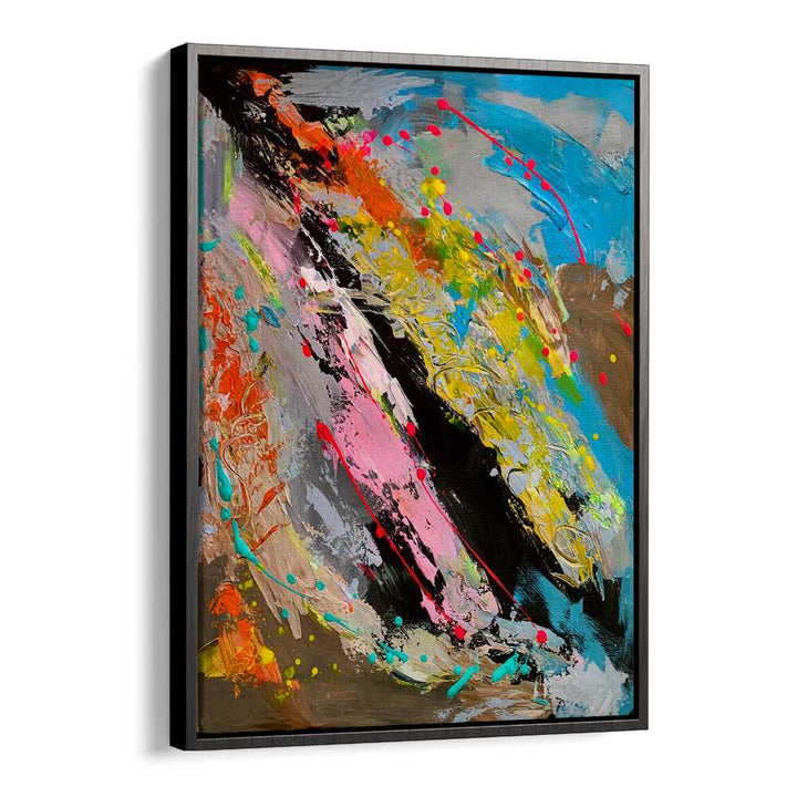 turbulent tranquility abstract paintings in Black Floater Frame