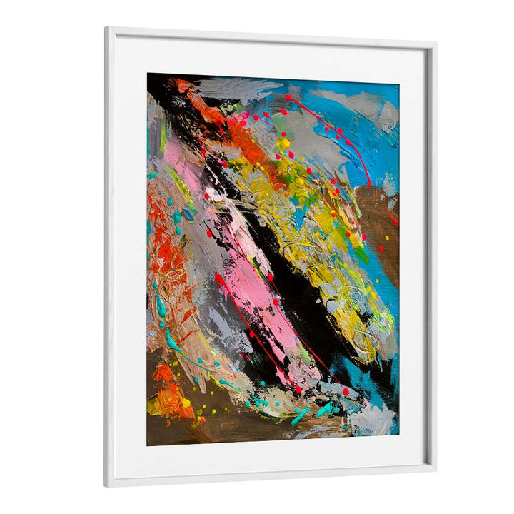 turbulent tranquilityabstract paintings in White Frame With Mount