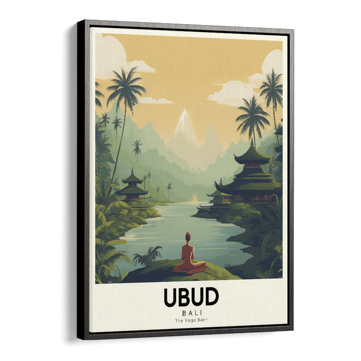 ubud-bali travel posters in Black Floater Frame