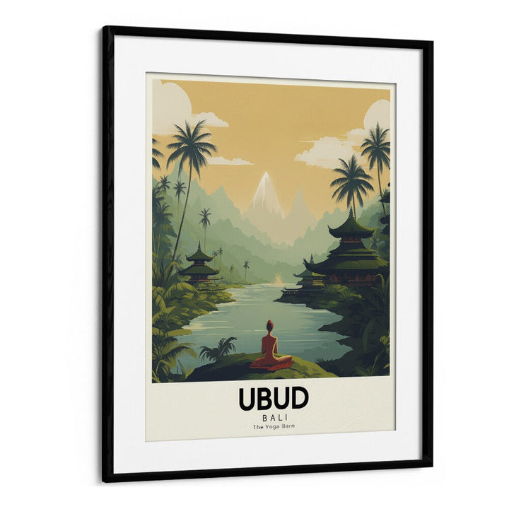 ubud-bali travel posters in Black Frame With Mount