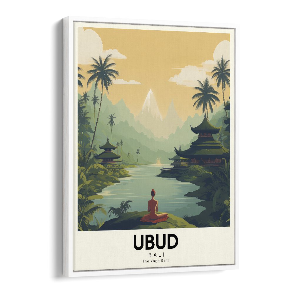 ubud-bali travel posters in White Frame With Mount