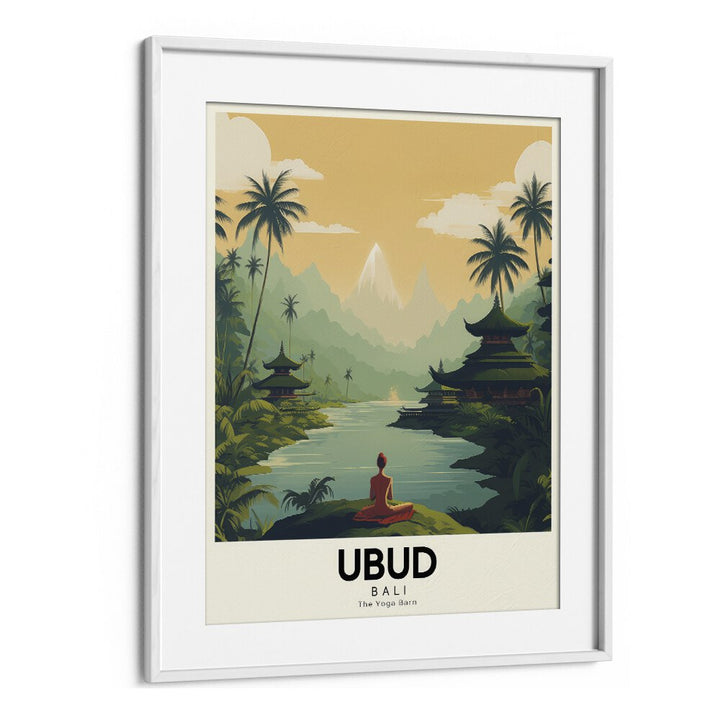 ubud-bali travel posters in White Frame With Mount