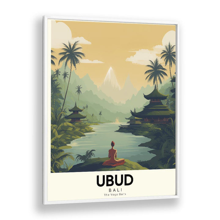 ubud-bali travel posters in White Plain Frame