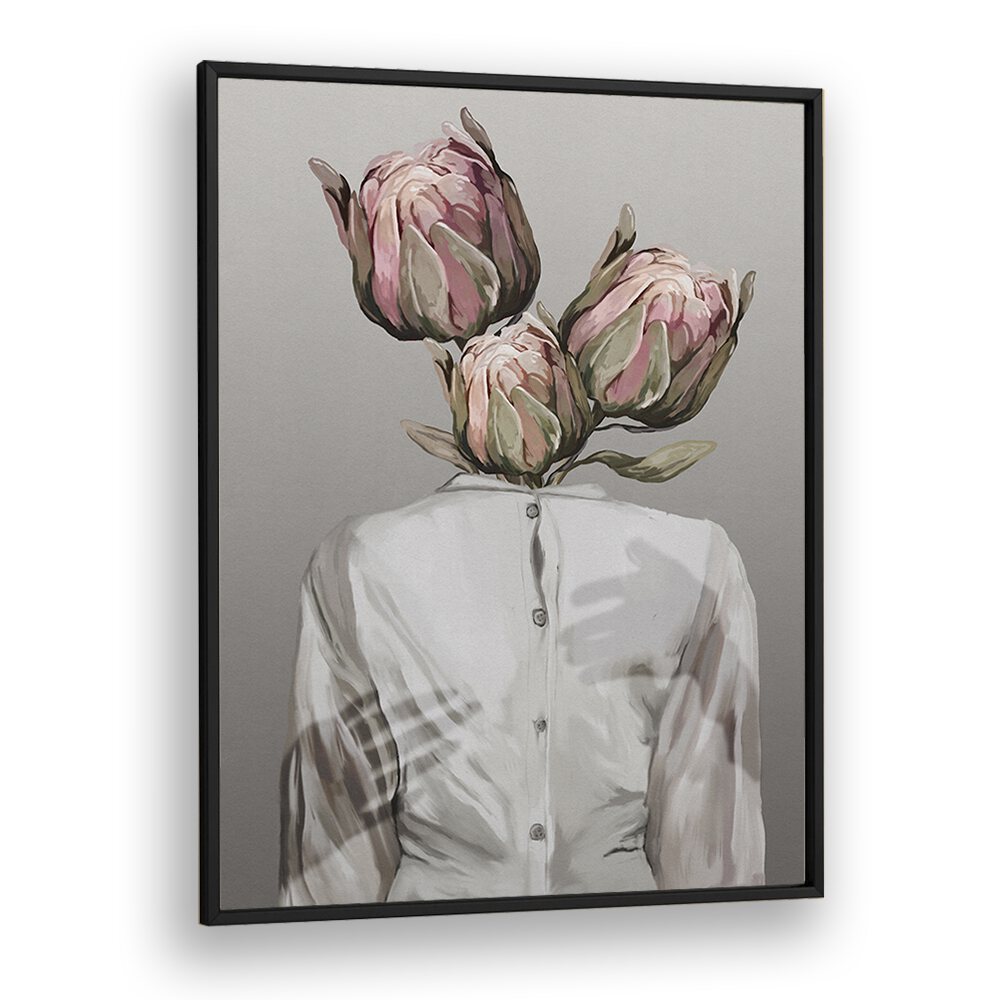 unknown longing no.I by gabriella roberg wall art prints in Black Plain Frame