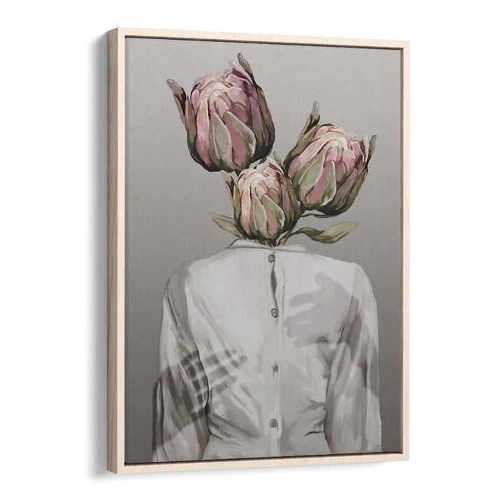 unknown longing no.I by gabriella roberg wall art prints in Oak Wood Floater Frame