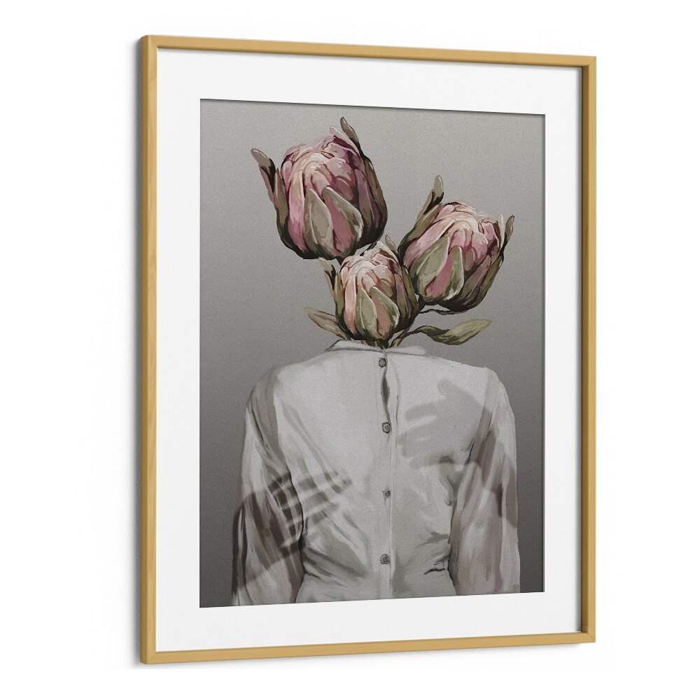 unknown longing no.I by gabriella roberg wall art prints in Oak Wood Frame With Mount