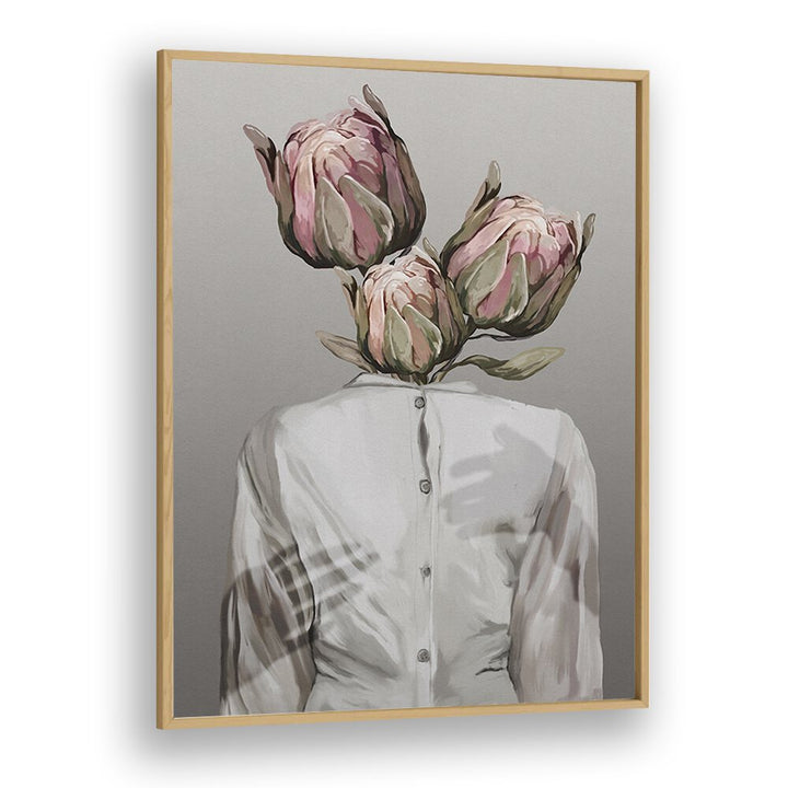 unknown longing no.I by gabriella roberg wall art prints in Oak Wood Plain Frame