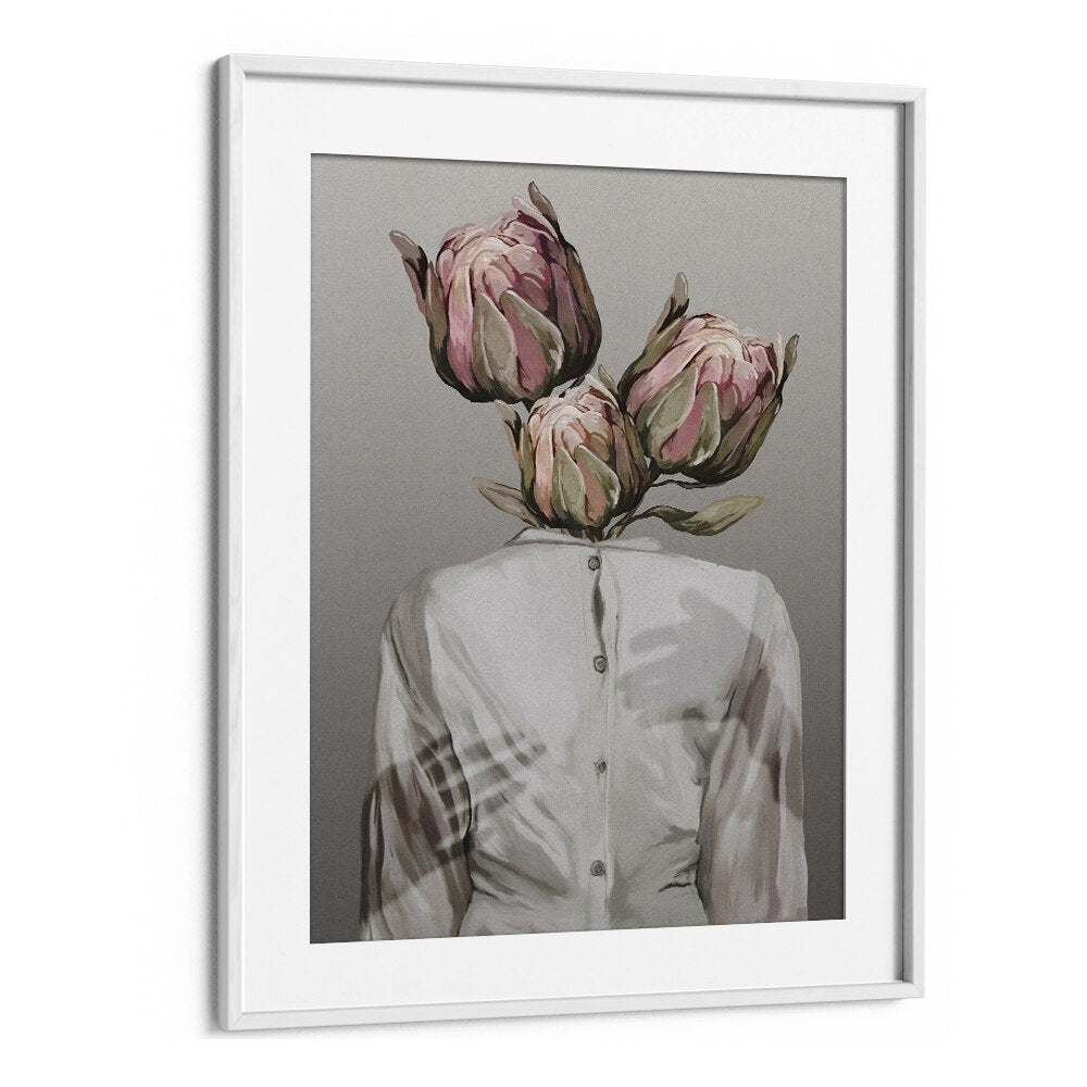 unknown longing no.Iby gabriella roberg wall art prints in White Frame With Mount