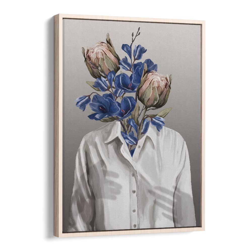 unknown longing no.ii by gabriella roberg wall art prints in Oak Wood Floater Frame