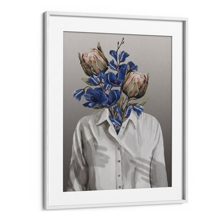 unknown longing no.iiby gabriella roberg wall art prints in White Frame With Mount