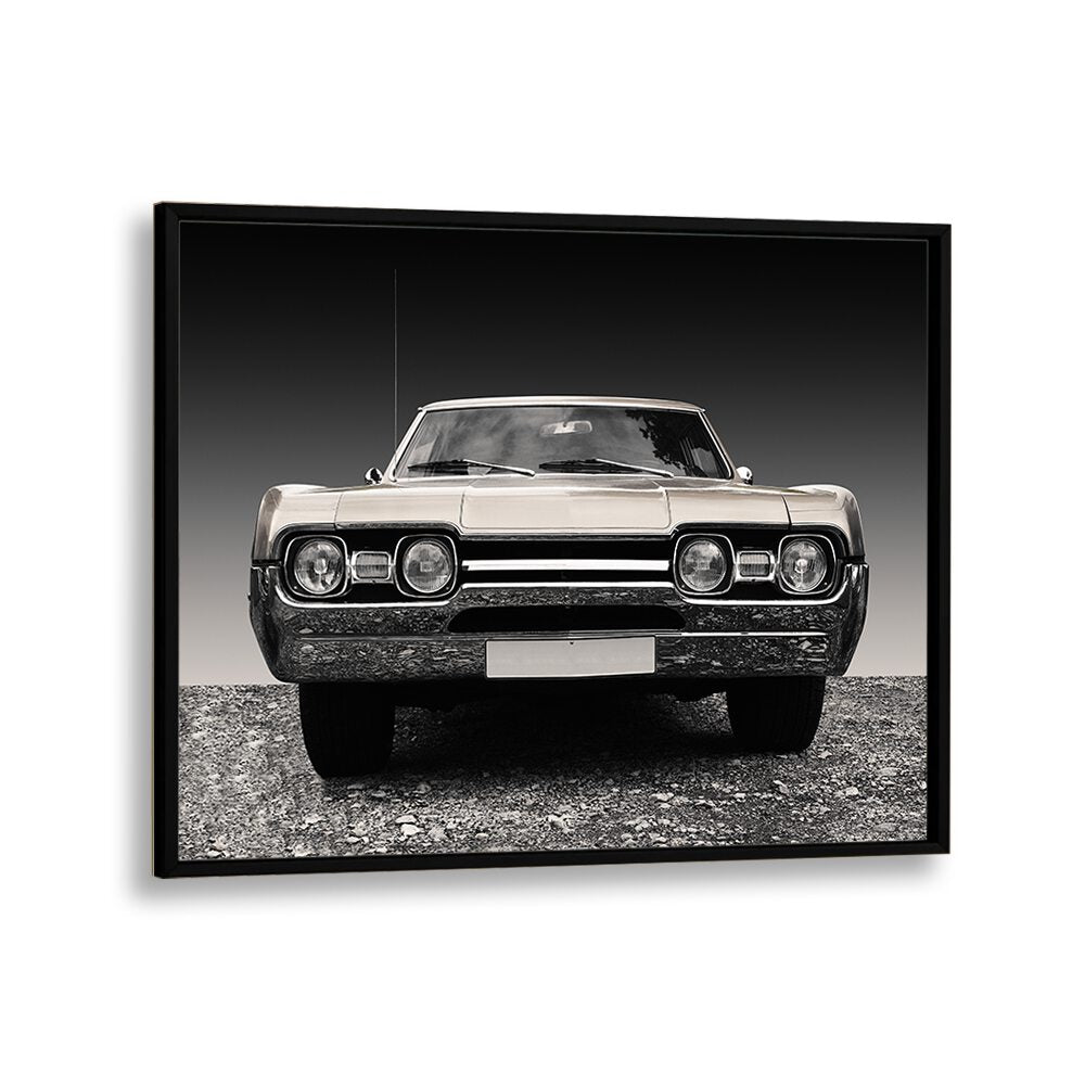 us classic car car poster in Black Plain Frame