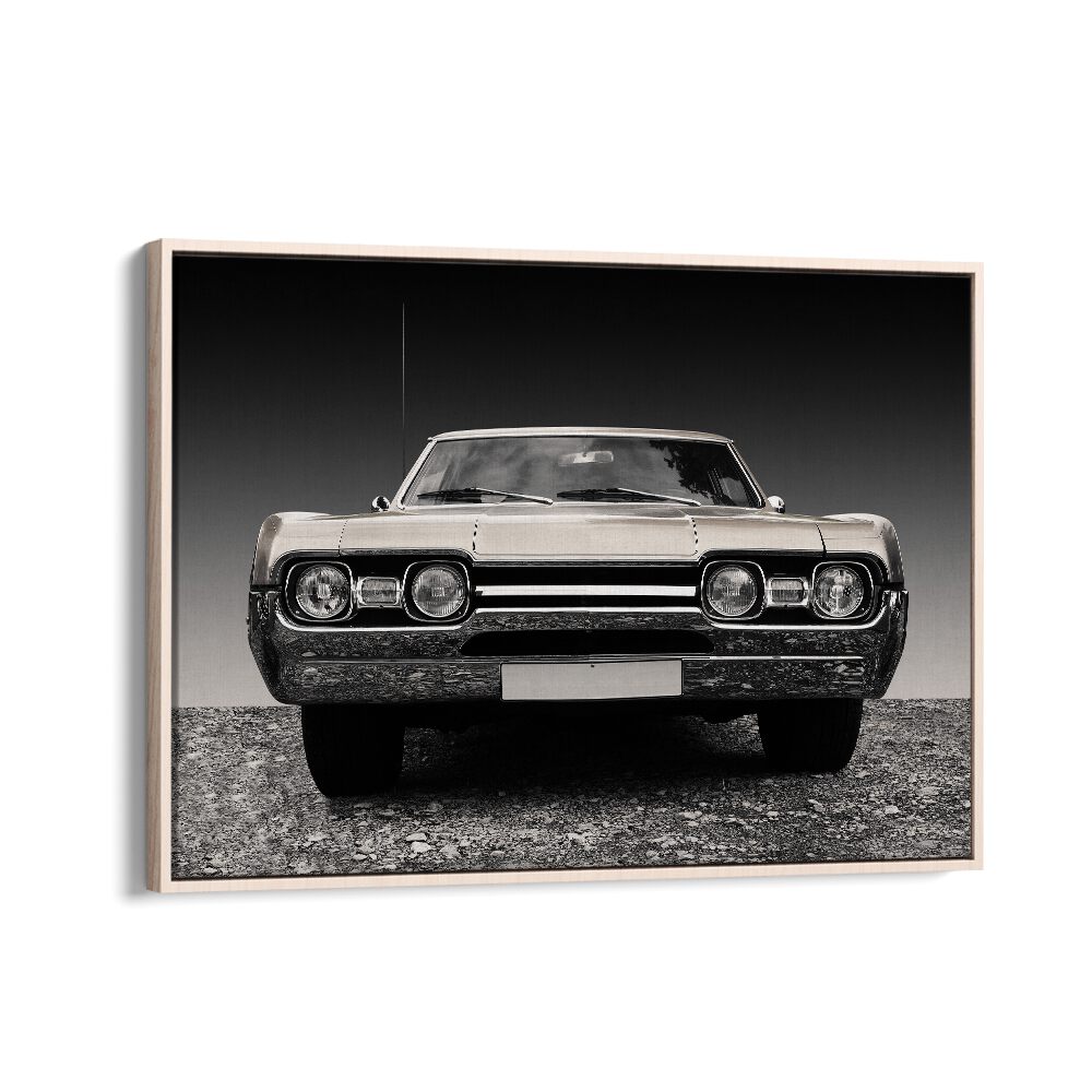 us classic car car poster in Oak Wood Floater Frame