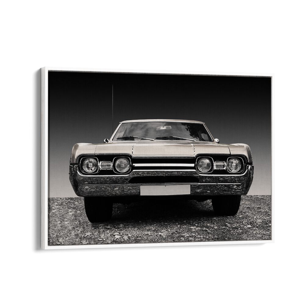 us classic car car poster in White Floater Frame