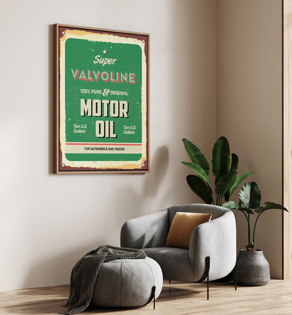 valvoline car posters Artwork I placed on a wall