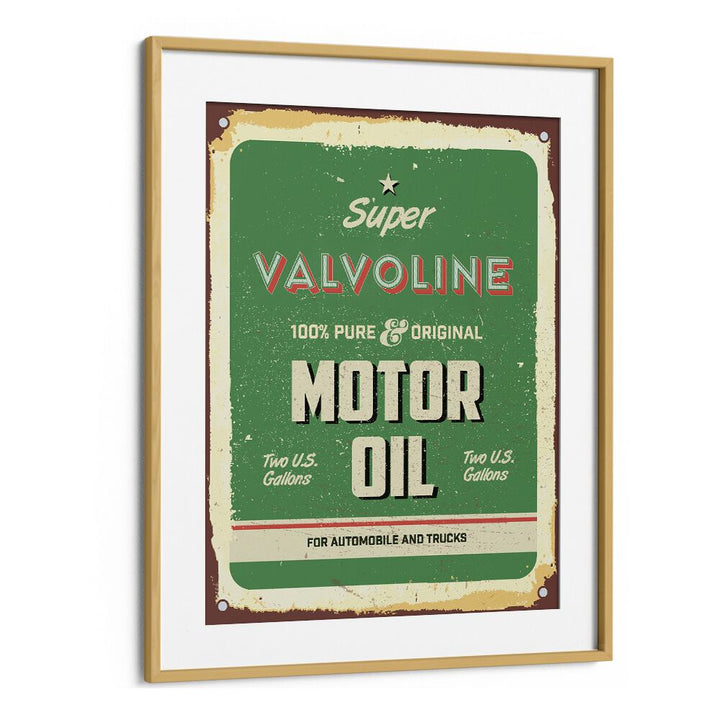 valvoline car posters in Oak Wood Frame With Mount