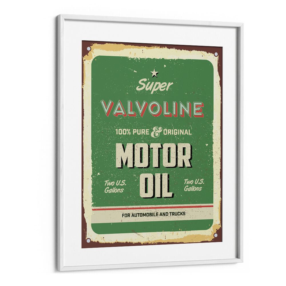 valvoline car posters in White Frame With Mount