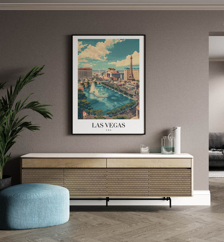 vegas travel posters Artwork I placed on a Wall 