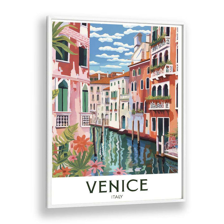 venice dreams travel posters in White Plain Frame