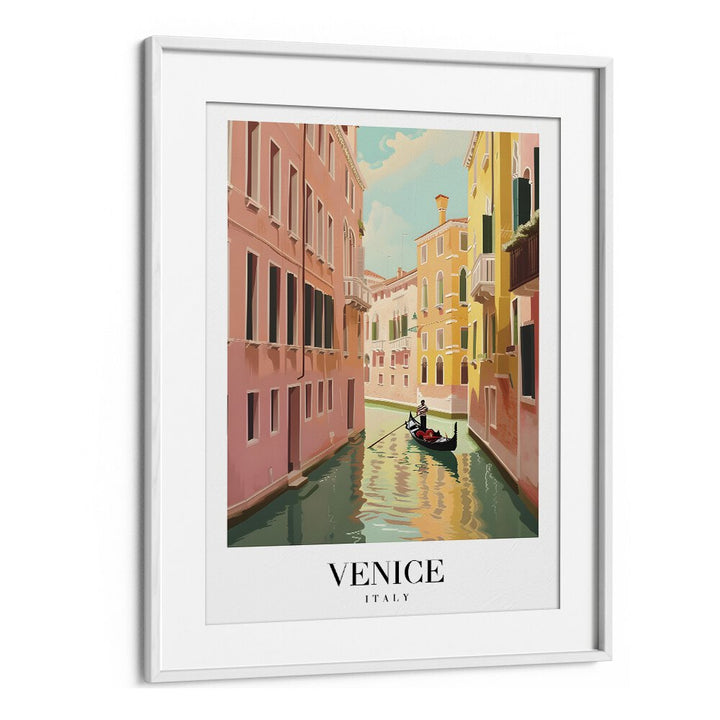 venice-italy I travel posters in White Frame With Mount