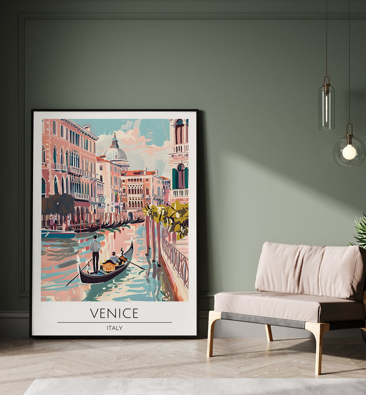 venice-italy travel posters Artwork II placed on a Wall