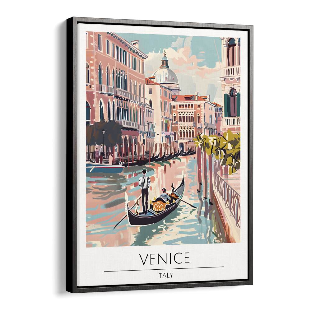 venice-italy travel posters in Black Floater Frame