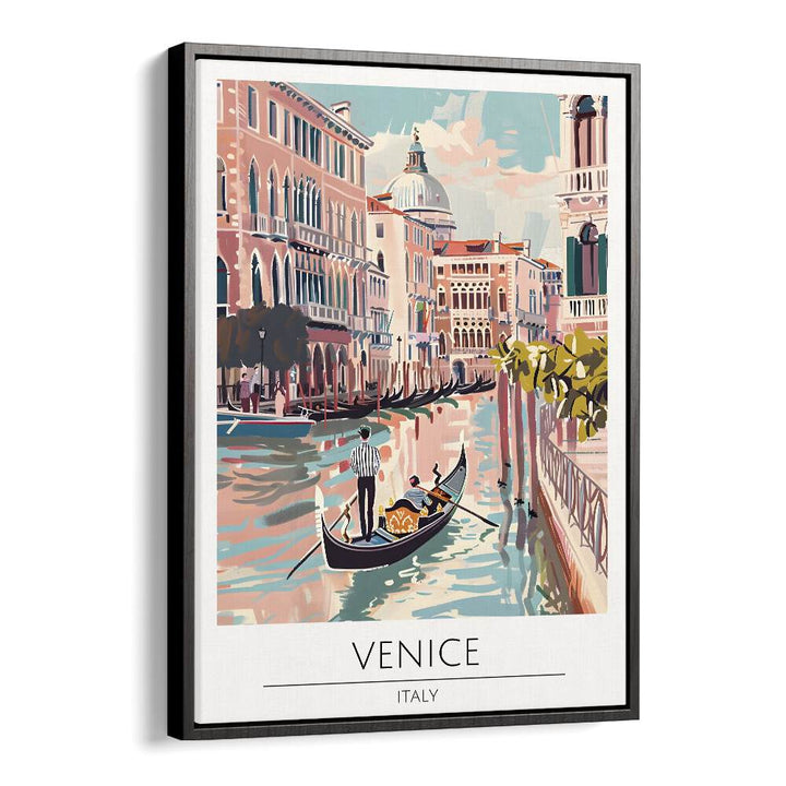 venice-italy travel posters in Black Floater Frame