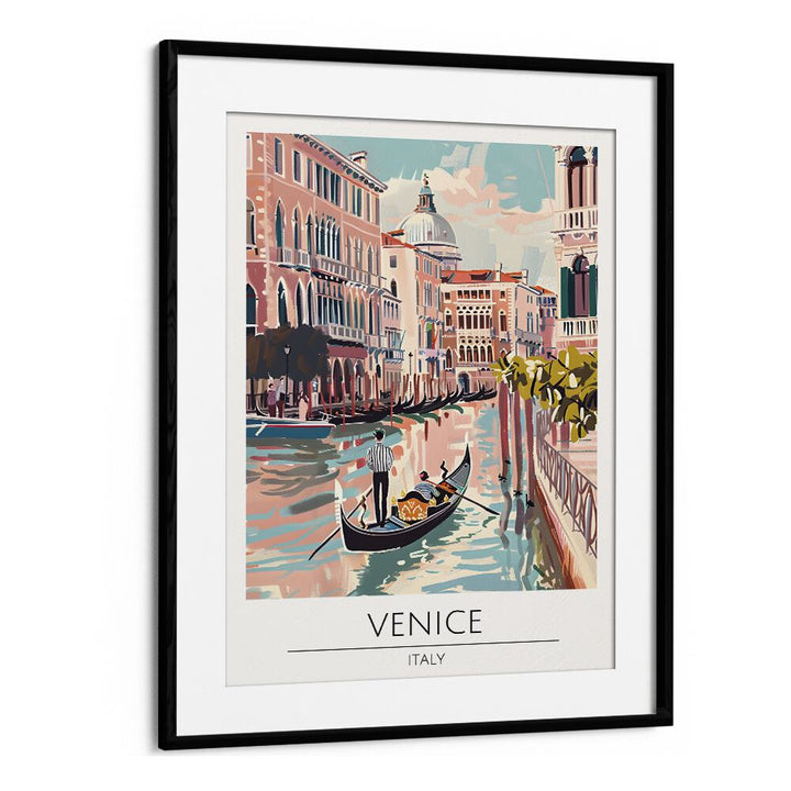 venice-italy travel posters in Black Frame With Mount