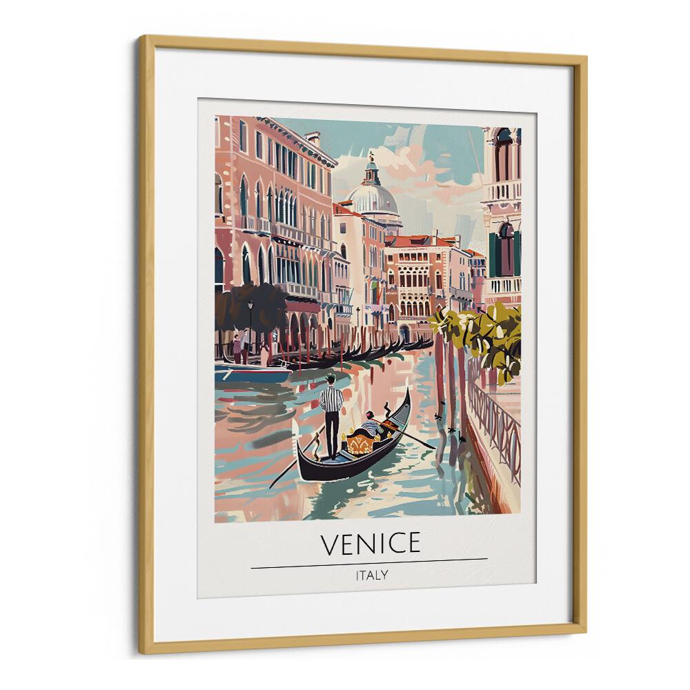 venice-italy travel posters in Oak Wood Frame With Mount