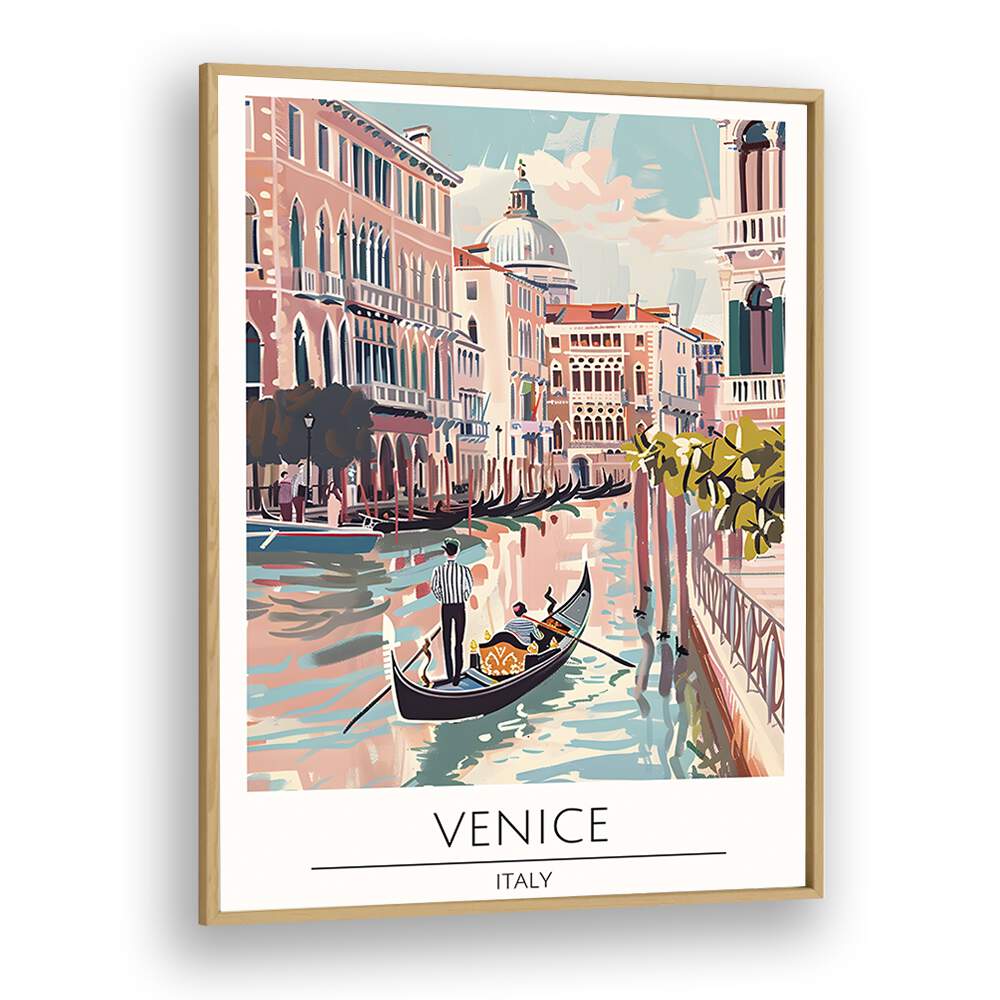 venice-italy travel posters in Oak Wood Plain Frame