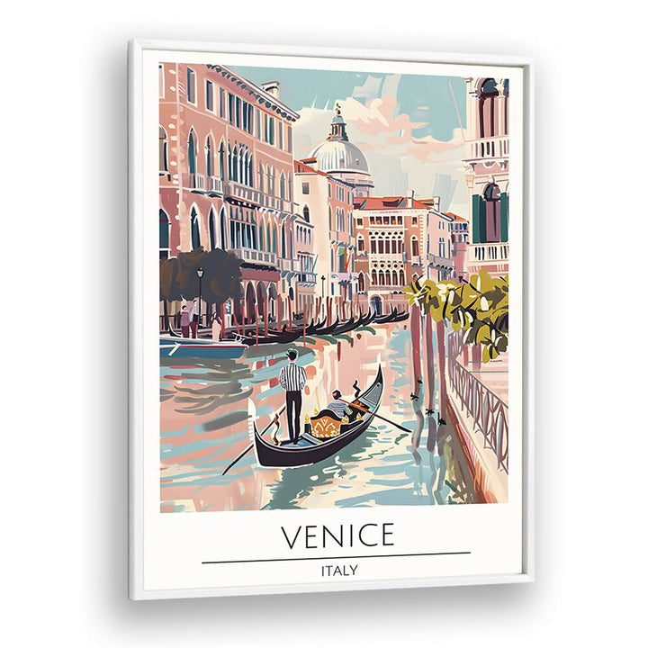 venice-italy travel posters in White Plain Frame