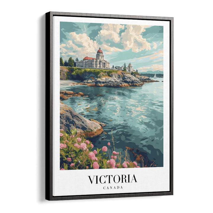 victoria-canada II travel posters in Black Floater Frame