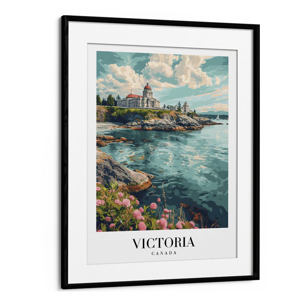 victoria-canada II travel posters in Black Frame With Mount